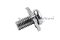 [E] น็อตยึดสายไฟ สแตนเลสชุบนิกเกิ้ล M5x10 mm พร้อมแหวนทรงสี่เหลี่ยม ขนาด 10x10 mm